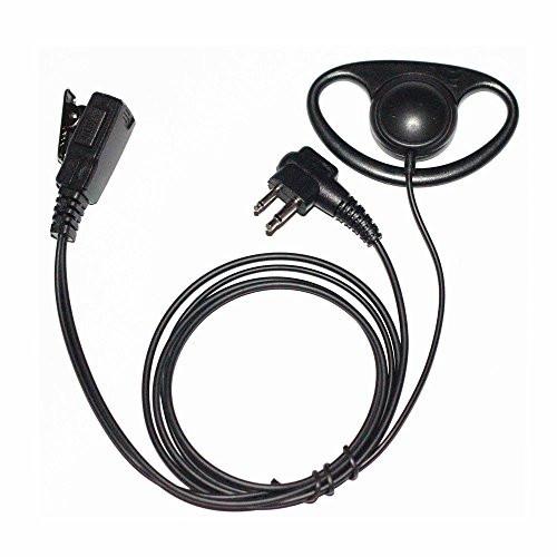 Caroo 2 pin D Shape Police Earpiece Headset for Motorola Radio cls1110 cls1410 cp200 etc