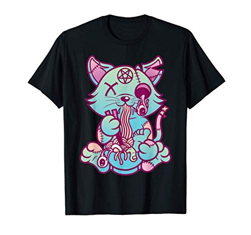 Anime Aesthetic Pastel Goth Ramen Noodle Cat Gifts T-Shirt