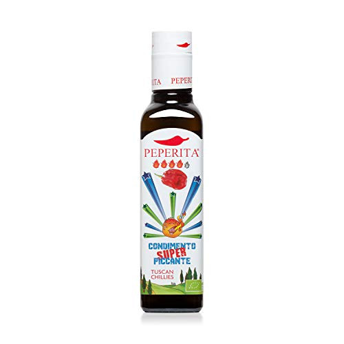 Peperita Hot Chili Oil - Extra Virgin Olive Oil and Habanero Red Savina Peppers  Spicy Olive Oil 3.38 Fl Oz   100ml