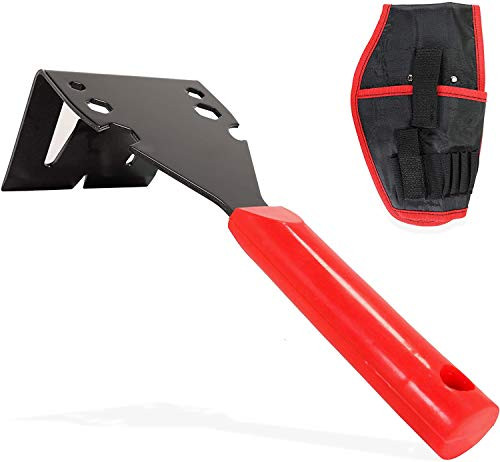 Trim Puller Pry Bars Moulding Removal Multi Tool Trim Removal Tool Nail Puller Home Wood Tile Trim Molding Pry Bar for Commercial Work Baseboard Molding Siding and Flooring Removal Remodeling Red