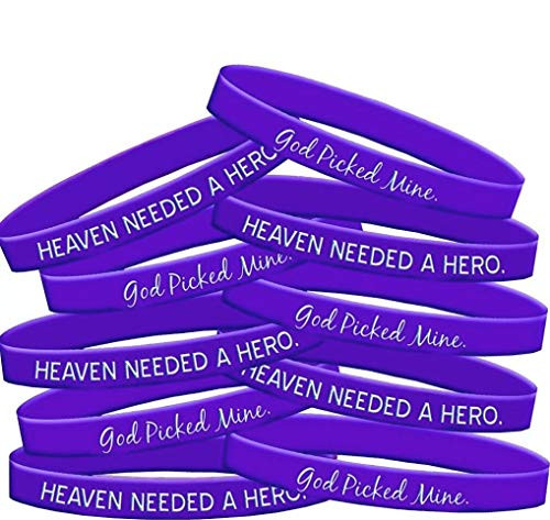Fight Like a Girl Heaven Needed a Hero God Picked Mine Pancreatic Cancer Alzheimer's Disease Lupus Wristband Bracelet 10-Pack Purple Fight Like a Girl Heaven Needed a Hero God Picked Mine Pancreatic Cancer Alzheimer's Disease Lupus Wristband Bracelet 10-Pack Purple