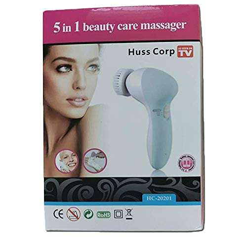 Huss Corp Facial Cleansing Brush With 5 Heads - Waterproof Face Spin Massager Electric Facial Scrubber For Gentle Exfoliating Deep Cleansing and Blackhead Removal Huss Corp Facial Cleansing Brush With 5 Heads - Waterproof Face Spin Massager Electric Facial Scrubber For Gentle Exfoliating Deep Cleansing and Blackhead Removal