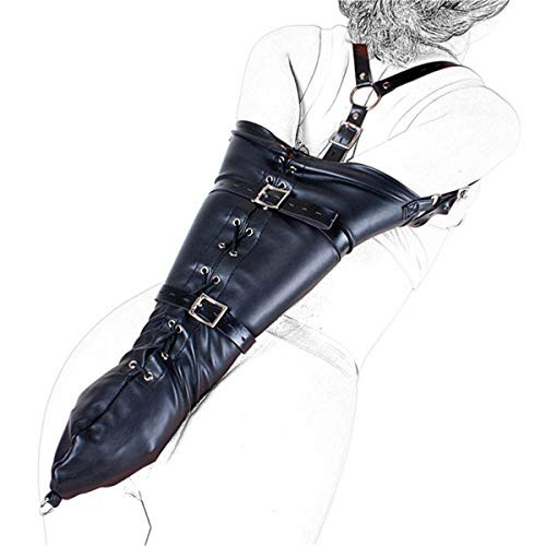 Yilu Strict Leather Armbinder Wrist Restraint Harness Fetish Kinky Leather Sex Bondage Cuffs Sex Posture Locking Kit