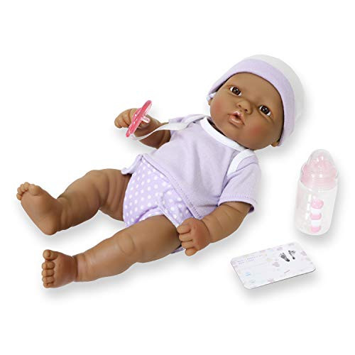 JC Toys La Newborn Newborn Gift Set Hispanic 12"" Life-Like Posable Vinyl Newborn Doll w  Accessories  Purple Waterproof  Ages 2Plus"  18347