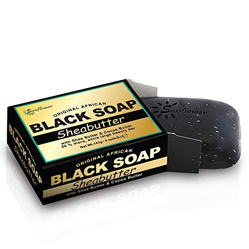Nature's Spirit African Black Soap - Shea Butter 5 ounce  Pack of 6