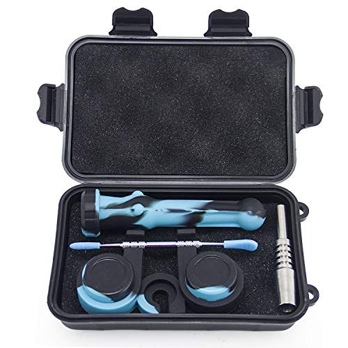 PILOTDIARY Portable Honey Straw 6.5" with Wax Carving Tool  and  Travel Case  Blue Dark