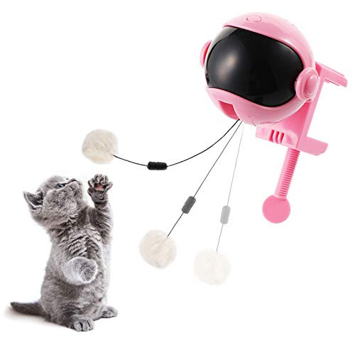 Cat Toys for Indoor Cats  Interactive Plush Ball Smart Automatic Irregular Lifting Stimulate The Hunting Instinct of Kitten?The Gifts for Cats  Pink