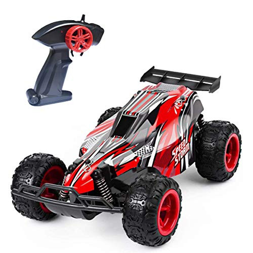 Remote Control Car  2.4 GHZ High Speed Racing Car with 4 Batteries  Red