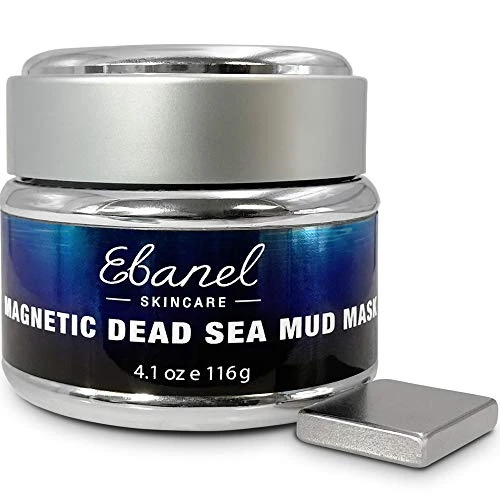 Ebanel Magnetic Dead Sea Mud Mask for Face and Body  4.1 Oz Deep Pore Cleansing Moisturizing Bentonite Clay Detox Face Mask for Acne  Blackheads  with Retinol  Rosehip  Avocado Oil  Argan Oil  Peptide