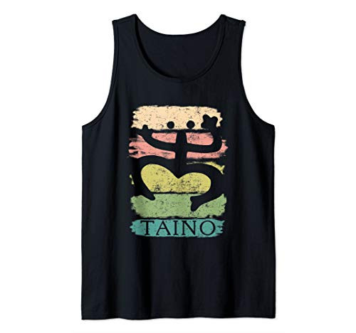 Vintage Paint Distressed Taino Coqui Symbol Gift Taino Shirt Tank Top