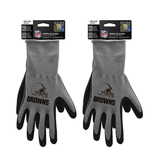 NFL Cleveland Browns The Gripper Work Gloves  2-Pack