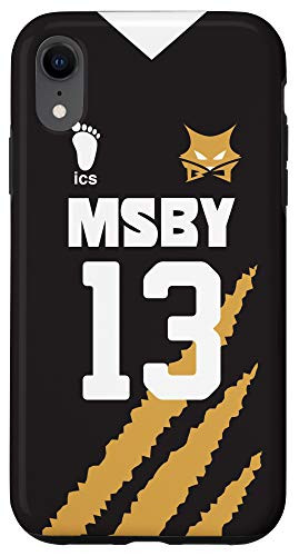 iPhone XR 13 Jackals Black Team Jersey Volleyball Anime Fly Banner Case