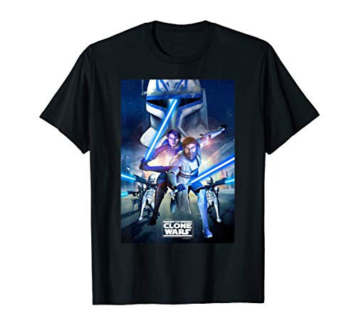 Star Wars The Clone Wars Series Poster T-Shirt
