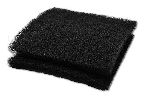 The Filter Pro Black Coarse Filter Media  1.25" Thick  12" x 12" Pads  2 Pack  Perfect for Aquariums  Ponds or Water Gardens  Made in USA