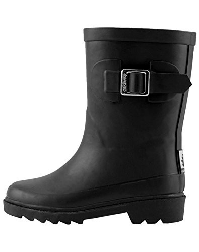 OAKI Kids Rubber Rain Boots  Midnight Black  1Y US Little Kid