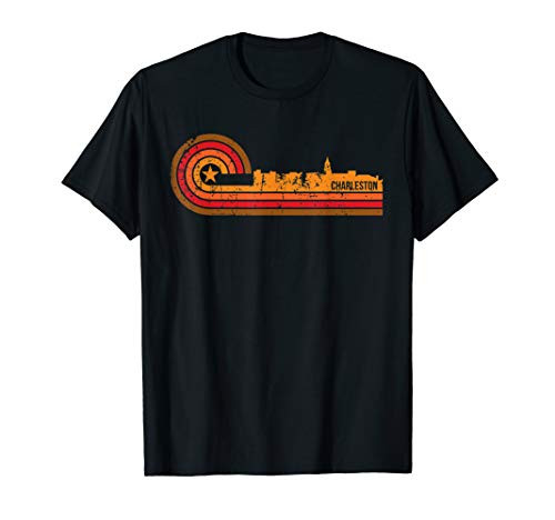 Retro Charleston T-Shirt - Charleston SC Skyline Shirt