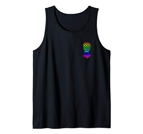 Rainbow Upside Down Pineapple Tank Top