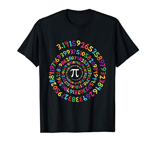 Colorful Pi Swirl - Pi Day  and  Math Lover Gift T-Shirt
