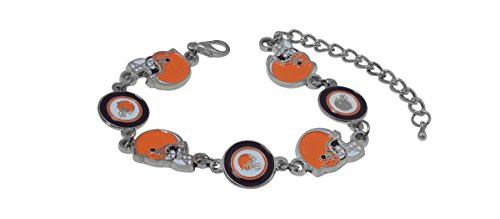 Pro Specialties Group womens NFL Cleveland Browns Logo Bracelet   Small