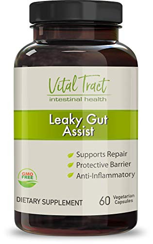 Leaky Gut Assist by Vital Tract  Supports Relief of Heartburn. Bloating  Gas  Constipation  SIBO. Contains L-Glutamine  Slippery Elm  Zinc  NAG