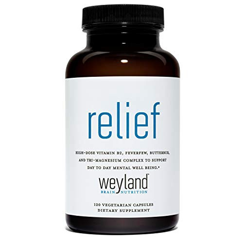 Weyland Brain Nutrition  Relief  120 Count   120 Vegetarian Capsules  Support for Migraines and Mental Well Being
