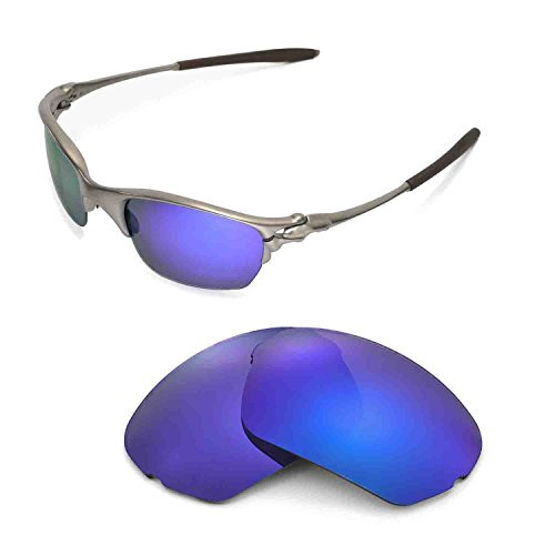Walleva Replacement Lenses for Oakley Half X Sunglasses - Multiple Options Available  Purple Coated - Polarized