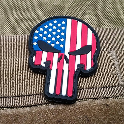NEO Tactical Gear Punisher American Flag Morale Patch - 1 Pack