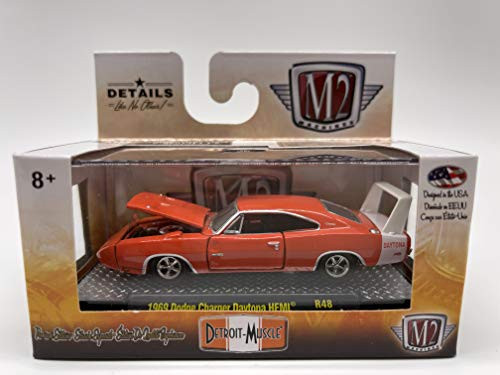 M2 Machines by M2 Collectible Detroit-Muscle 1969 Dodge Charger Daytona HEMI 1 64 Scale R48 19-20 Orange Details Like NO Other 1 of 6880