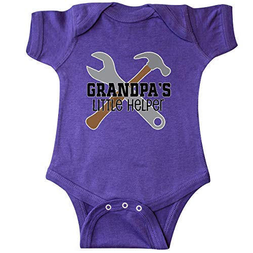 inktastic Grandpa Little Helper Infant Creeper 18 Months Purple inktastic Grandpa Little Helper Infant Creeper 18 Months Purple