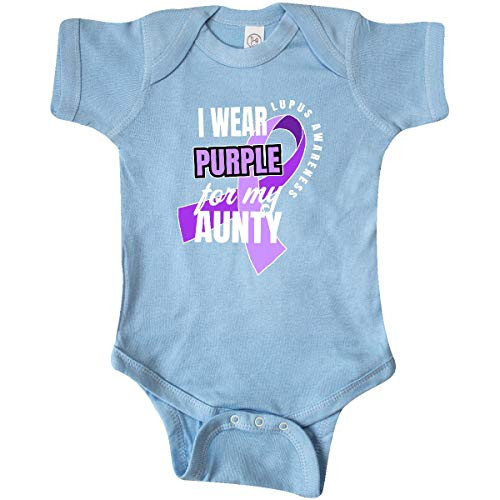 inktastic I Wear Purple for My Aunty Infant Creeper 12 Months Light Blue 351fa