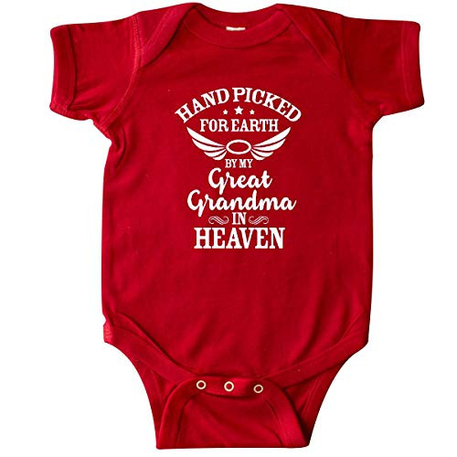 Inktastic Handpicked for Earth By My Great Grandma Infant Creeper 12 Months Red