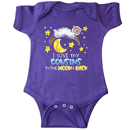 inktastic I Love My Cousins to The Moon and Infant Creeper Newborn Purple 39f74