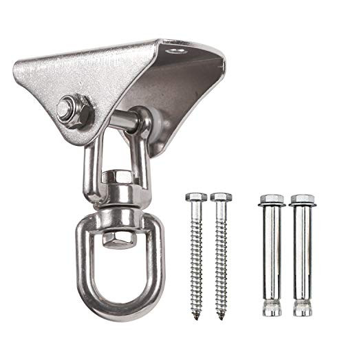 RedSwing Heavy Duty Swing Hangers Set 1000LB Capacity Antirust Stainless Steel 304 Swing Hooks Swivel Hooks 360 Rotate 4 Screws for Concrete Wooden Swing Sets Yoga Hammock Chair Sandbag 1 Set RedSwing Heavy Duty Swing Hangers Set 1000LB Capacity Antirust Stainless Steel 304 Swing Hooks Swivel Hooks 360 Rotate 4 Screws for Concrete Wooden Swing Sets Yoga Hammock Chair Sandbag 1 Set