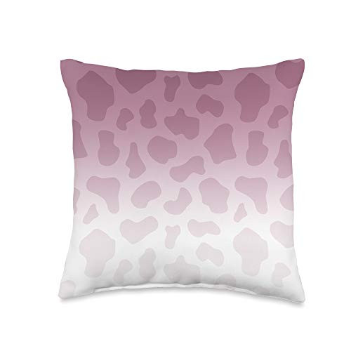 Grey  and  Gold Publishing Ombre Light Pink Purple Giraffe Print Animal AEW014 Throw Pillow  16x16  Multicolor