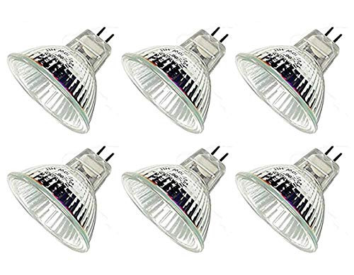 CTKcom Halogen Light Bulbs(6 pack)- MR11 12Volt 10Watt Halogen Lamp, 30 Degree Beam Spread Precision Halogen Reflector Fiber Optic Light Bulb 10W 12V,6 pack
