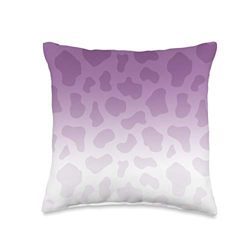 Grey  and  Gold Publishing Ombre Lavender Light Purple Giraffe Print Animal AEW010 Throw Pillow  16x16  Multicolor