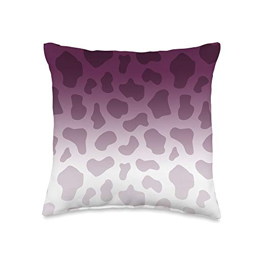 Grey  and  Gold Publishing Ombre Dark Purple Pink Giraffe Print Animal AEW146 Throw Pillow  16x16  Multicolor
