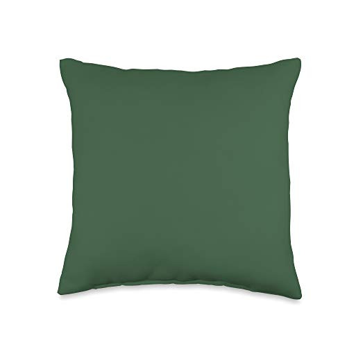 Beautiful Patterns by 1570 Graphics Olive Color Solid Green Stocking Stuffer Gift for Men Throw Pillow  16x16  Multicolor