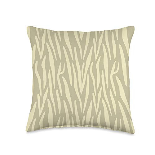 Grey  and  Gold Publishing Pastel Green Olive Zebra Print Animal AEW103 Throw Pillow  16x16  Multicolor
