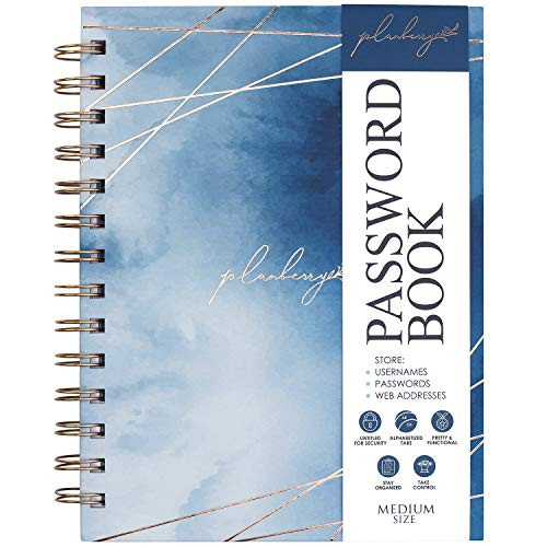 PLANBERRY Password Book with A-Z tabs Alphabetized Password and Internet Address Organizer Website and Computer Password Keeper with Alphabetical tabs Medium 6.2x7.7? Hardcover Ocean Depths PLANBERRY Password Book with A-Z tabs Alphabetized Password and Internet Address Organizer Website and Computer Password Keeper with Alphabetical tabs Medium 6.2x7.7? Hardcover Ocean Depths