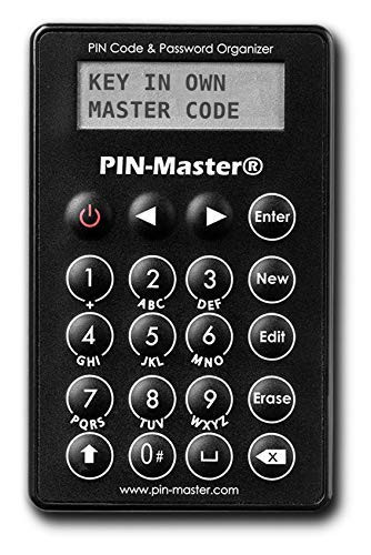 PIN-Master PIN Code  and  Password Manager  The Original Data Organizer in Credit Card Size Where All Your Confidential Codes are encrypted and Safely stored  Capacity 30 Codes.