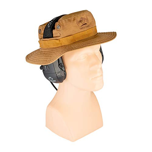 TCG Boonie Hat with Headphone Ear Protection Compatibility 7 1 8 Coyote Brown
