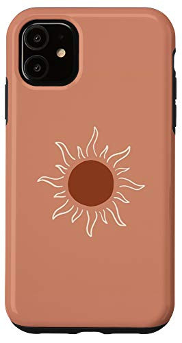 iPhone 11 Aesthetic Boho Orange Red Sun Case