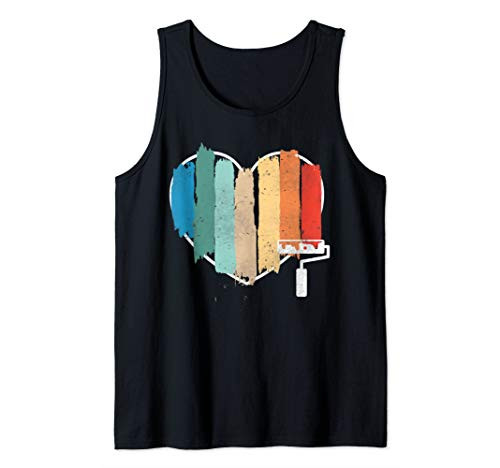 Vintage Artist Art Teacher Retro Paint Palette Birthday Gift Tank Top