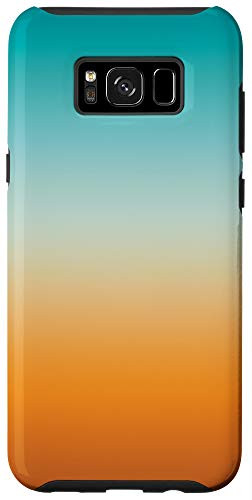 Galaxy S8Plus Pretty Ombre Sunny Orange  and  Teal Blue Color Gradient Case
