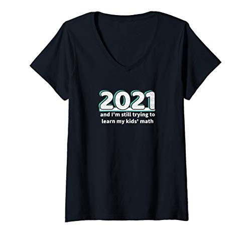 Womens Homeschooling Virtual Remote Learning tshirt for Parents V-Neck T-Shirt