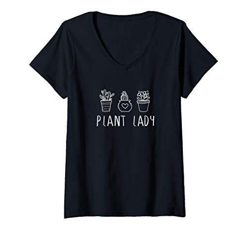 Womens Plant Lady Funny Plant and Garden Lover and Gardener Mother V-Neck T-Shirt Womens Plant Lady Funny Plant and Garden Lover and Gardener Mother V-Neck T-Shirt