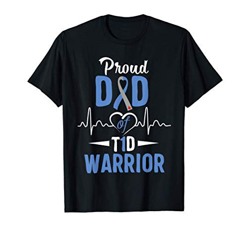 T1D Proud Dad Diabetes Awareness Type 1 Insulin Pancreas T-Shirt