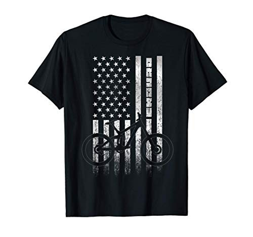 Mountain Bike 4th of July - Independence Day Patriot Flag T-Shirt