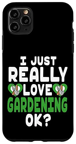 iPhone 11 Pro Max Cute Garden Tools in Heart I Love Gardening OK Case